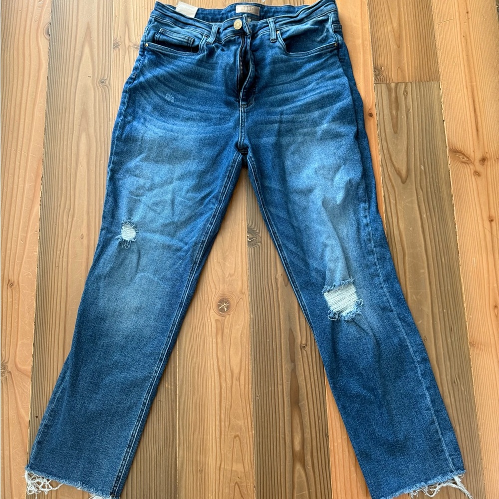 Kut from the Kloth Dark Blue Distressed mom Jeans